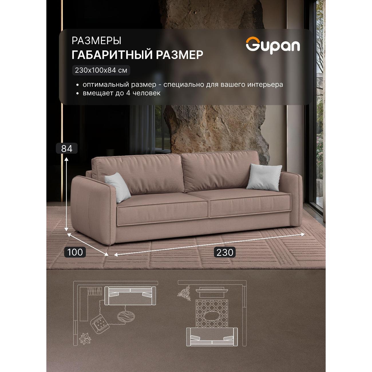 Диван Gupan Милуоки Прямой бирюзовый