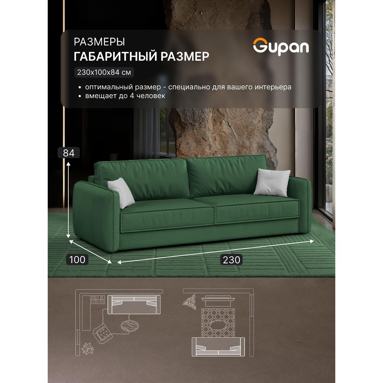 Диван Gupan Милуоки Прямой голубой