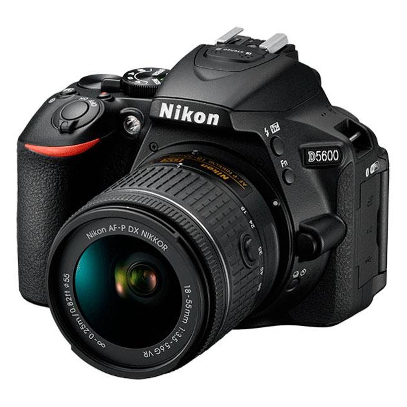 Фотоаппарат зеркальный Nikon D5600 Kit AF-P 18-55mm f/3.5-5.6 VR, черный фото