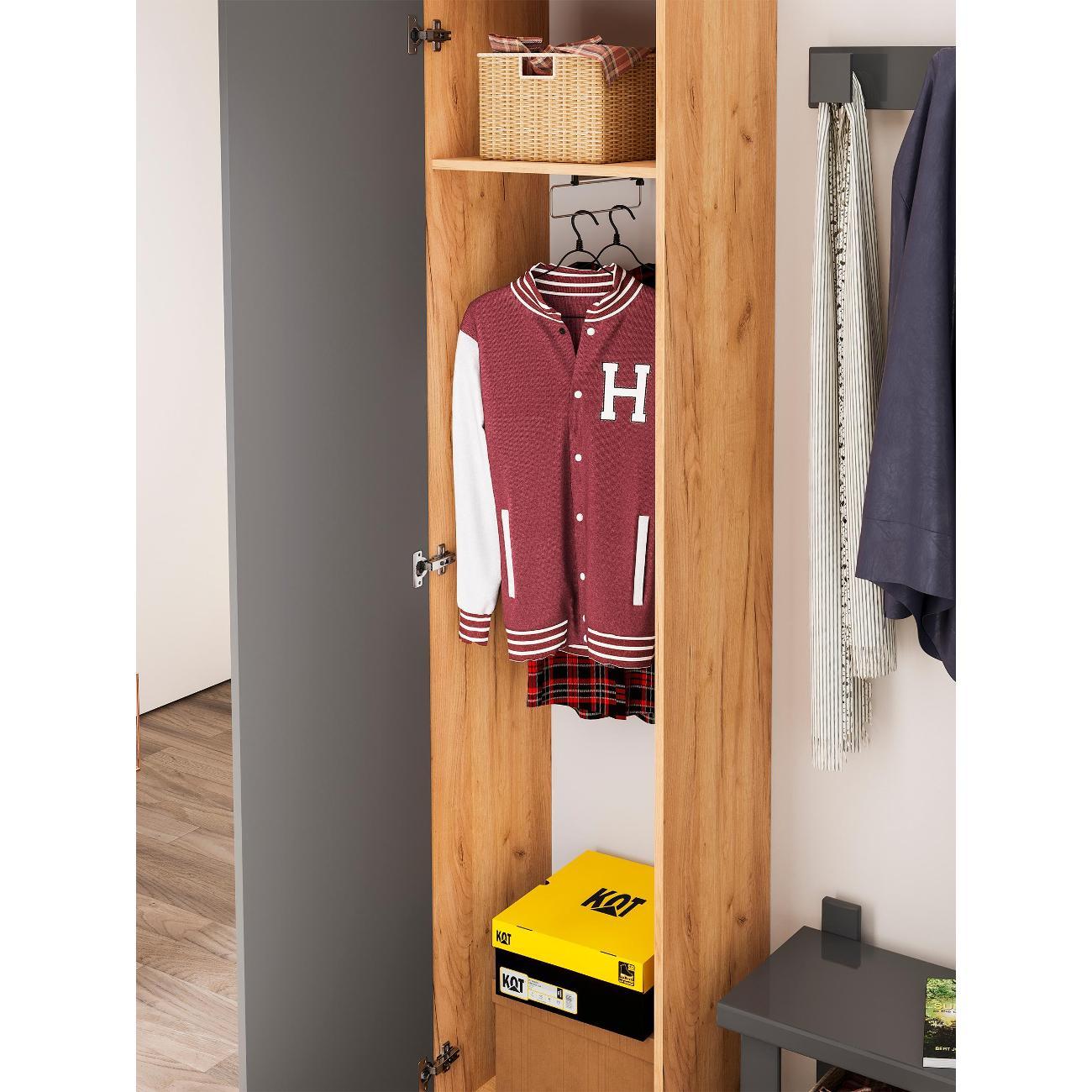 Шкаф Трия Витра шкаф тип 1, Дуб золотой/Антрацит