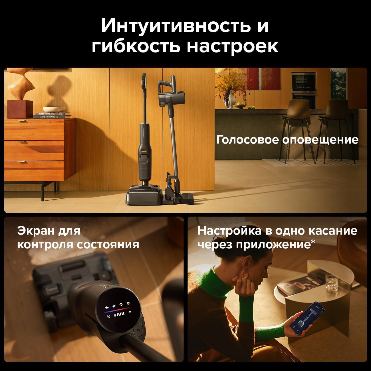 Пылесос ручной (handstick) моющий Roborock F25 Combo WD5M5A черный