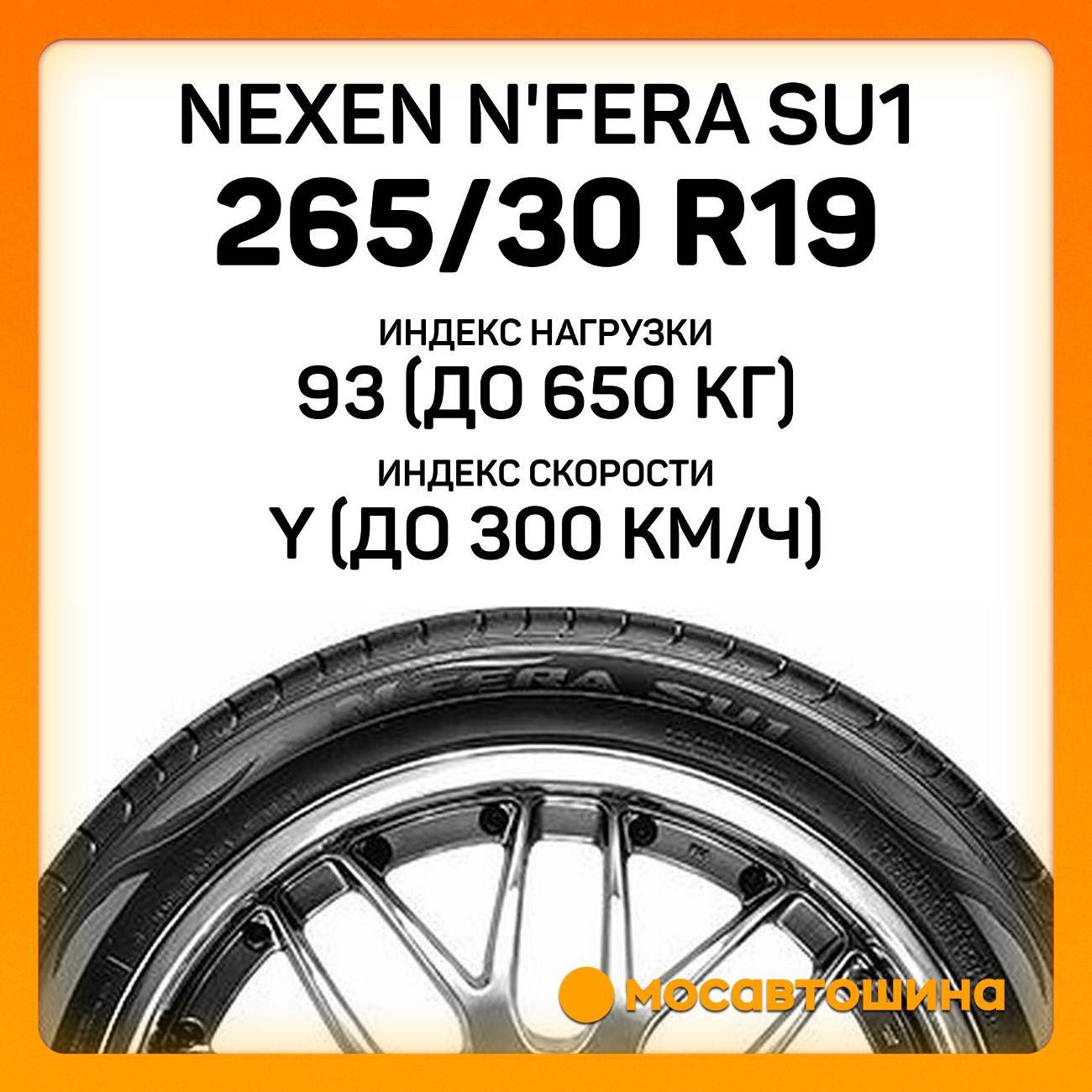 Шина автомобильная Nexen N'Fera SU1 265/30 R19 93Y XL