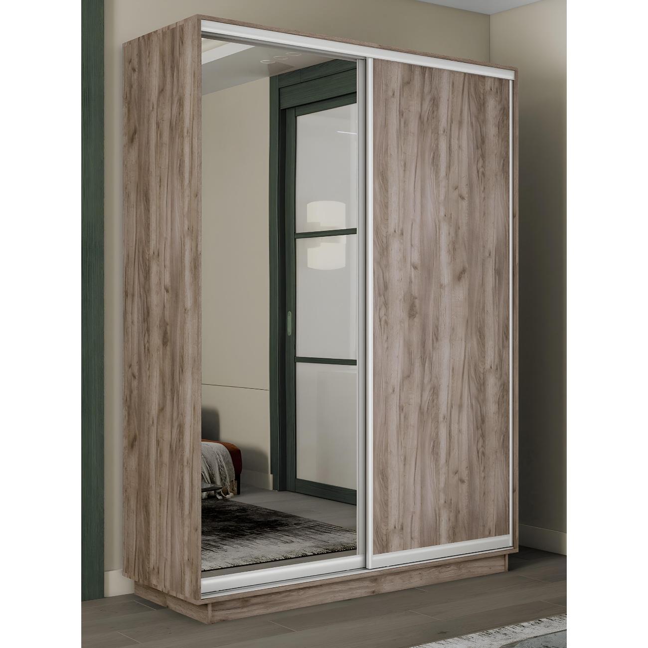 Шкаф-купе Е1 1,4 Экспресс 2-х дверный 140х220х60 ЛДСП/Зеркало