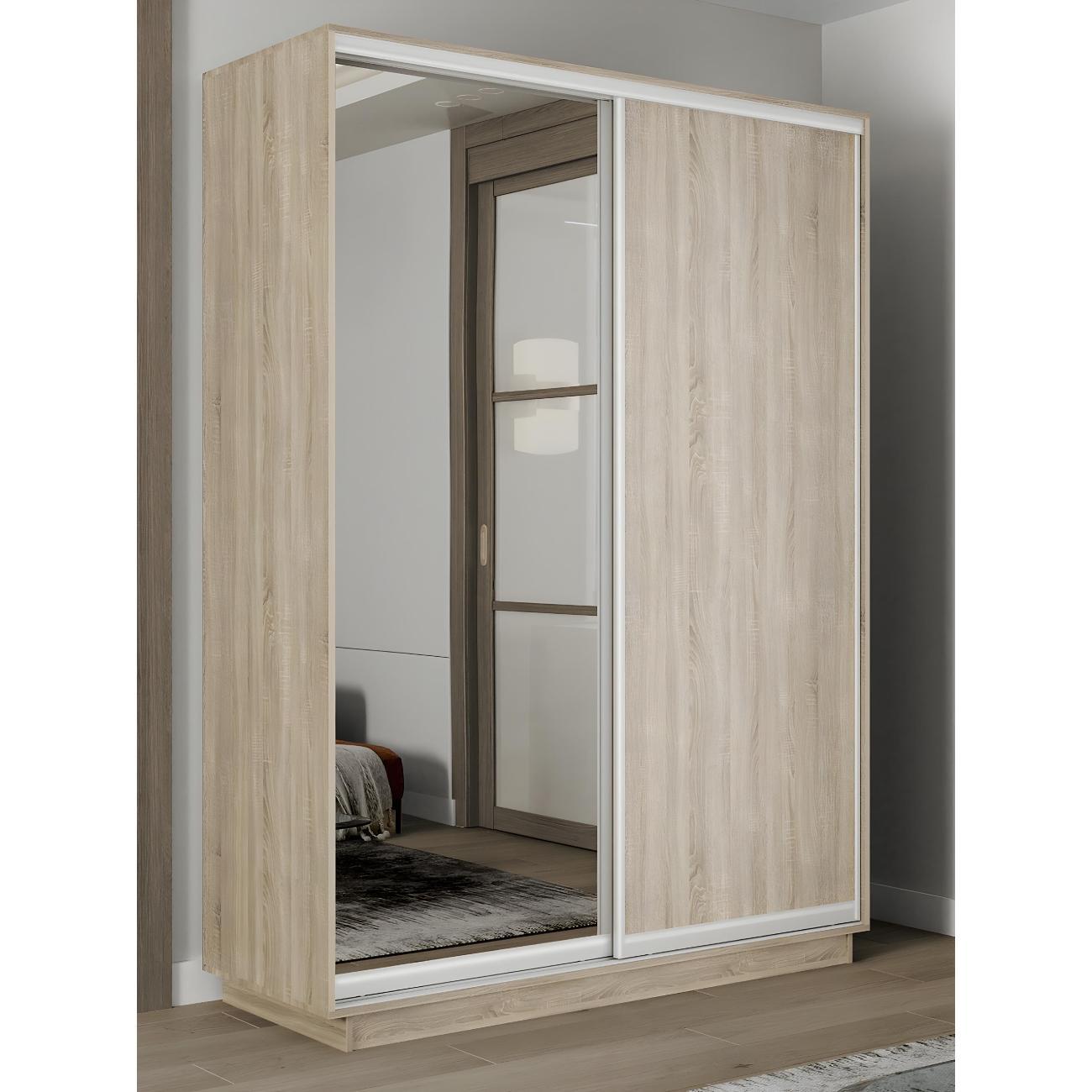 Шкаф-купе Е1 1,6 Экспресс 2-х дверный 160х240х60 ЛДСП/Зеркало