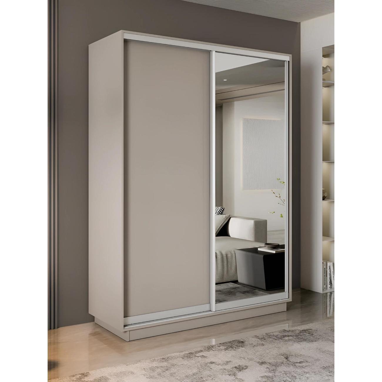 Шкаф-купе Е1 1,8 Экспресс 2-х дверный 180х220х45 ЛДСП/Зеркало