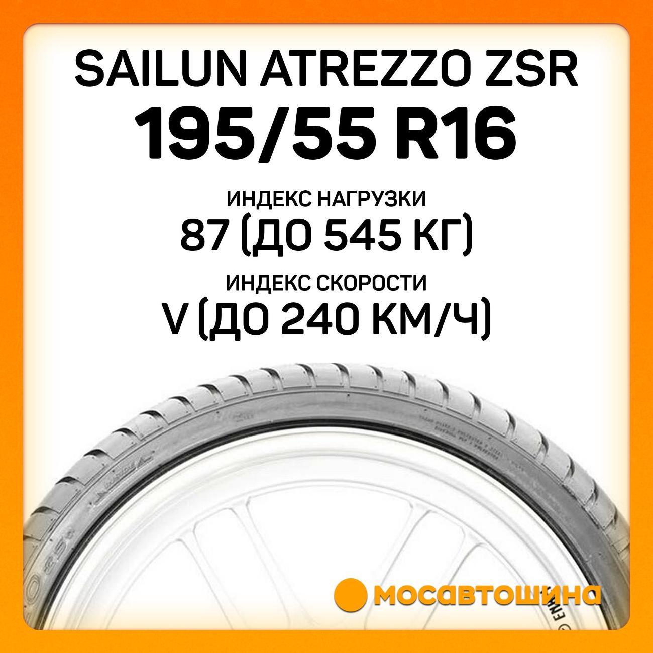Шина автомобильная Sailun Atrezzo ZSR 195/55 R16 87V RF