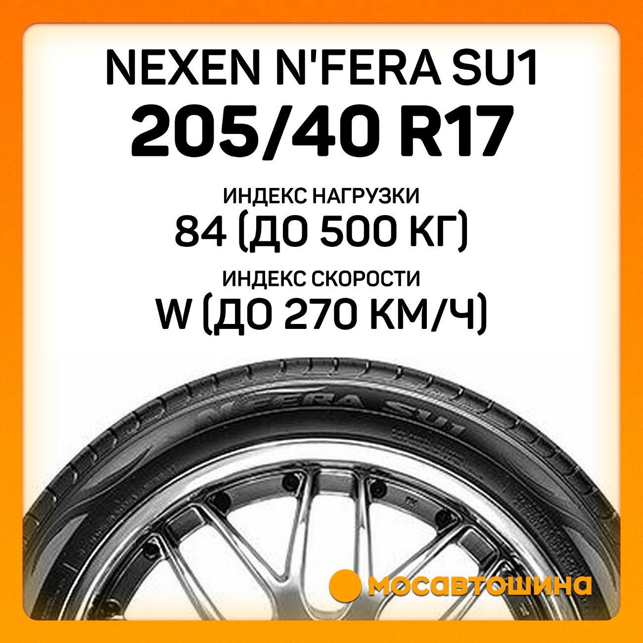 Шина автомобильная Nexen N'Fera SU1 205/40 R17 84W XL