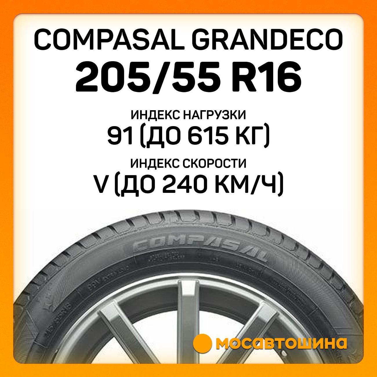 Шина автомобильная Compasal Grandeco 205/55 R16 91V