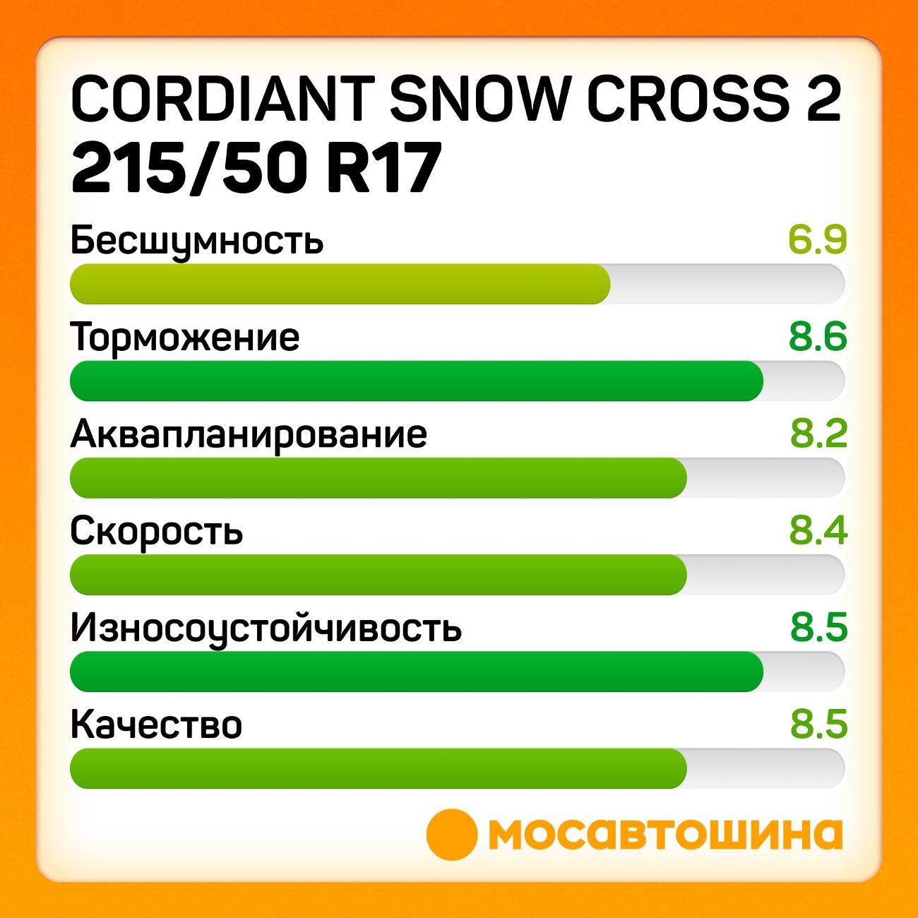Шина автомобильная Cordiant Snow Cross 2 215/50 R17 95T