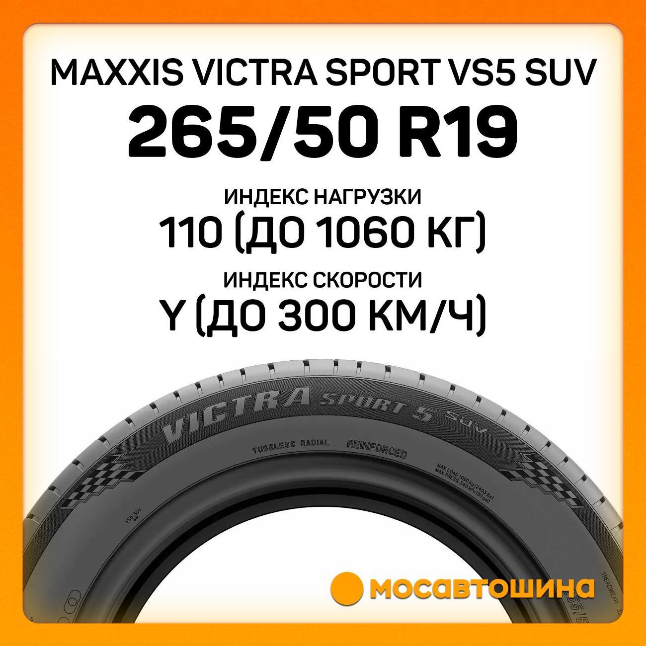 Шина автомобильная Maxxis Victra Sport VS5 SUV 265/50 R19 110Y
