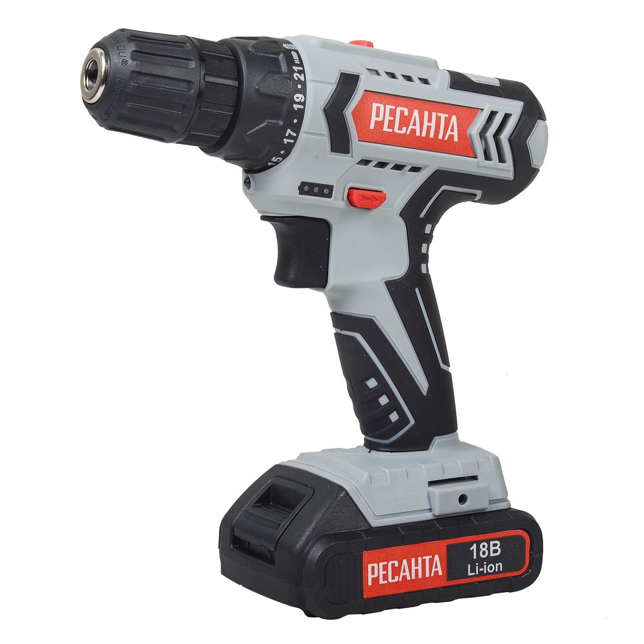 Шуруповерт аккумуляторный Ресанта ДА-18-2ЛК (75/14/5)