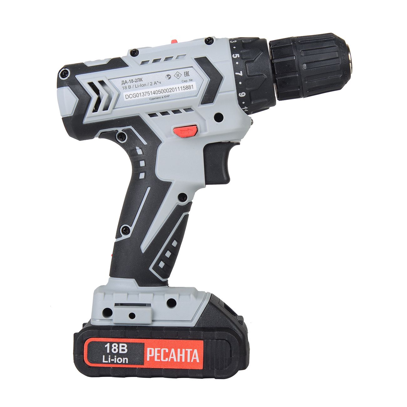 Шуруповерт аккумуляторный Ресанта ДА-18-2ЛК (75/14/5)