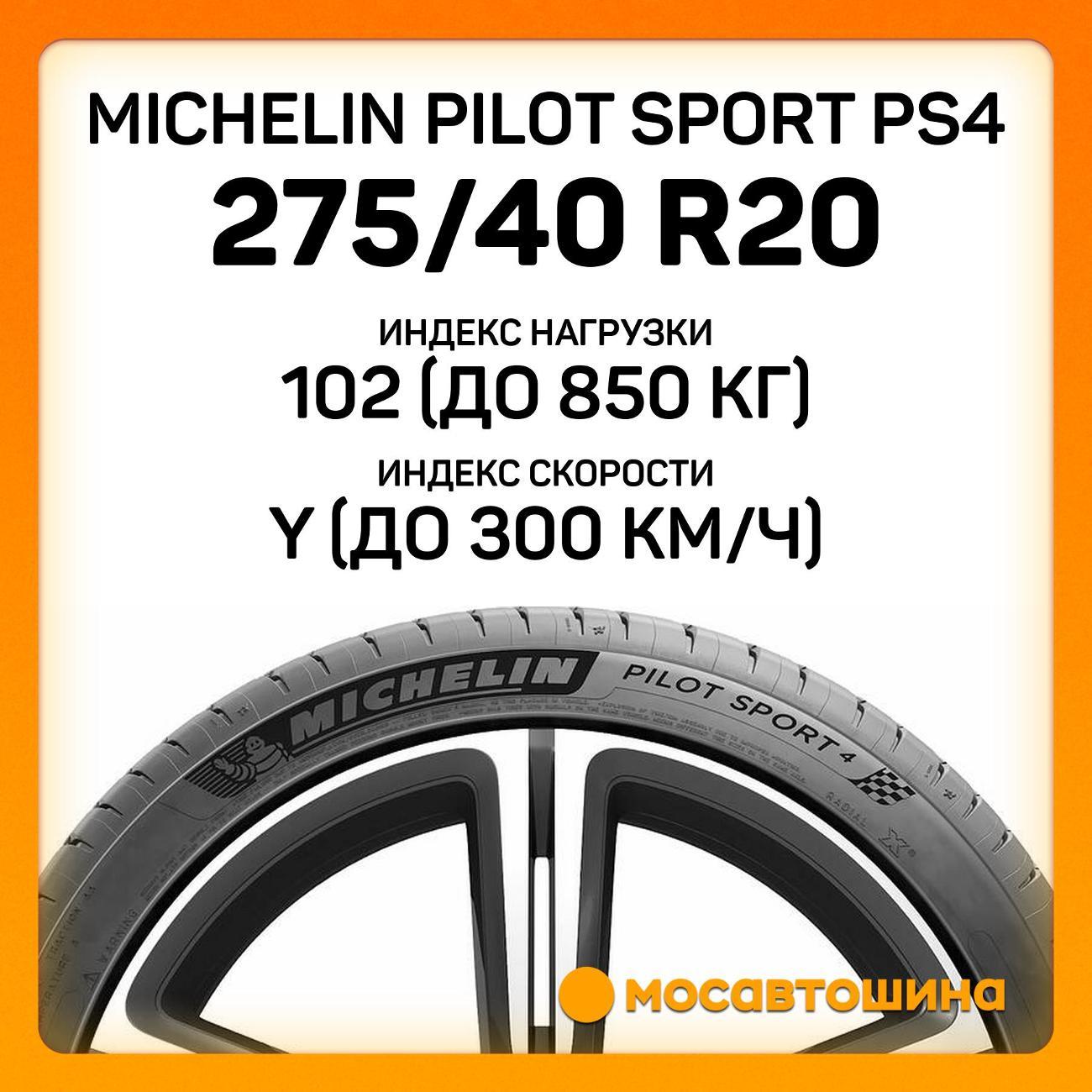 Шина автомобильная Michelin Pilot Sport PS4 275/40 R20 102Y RF
