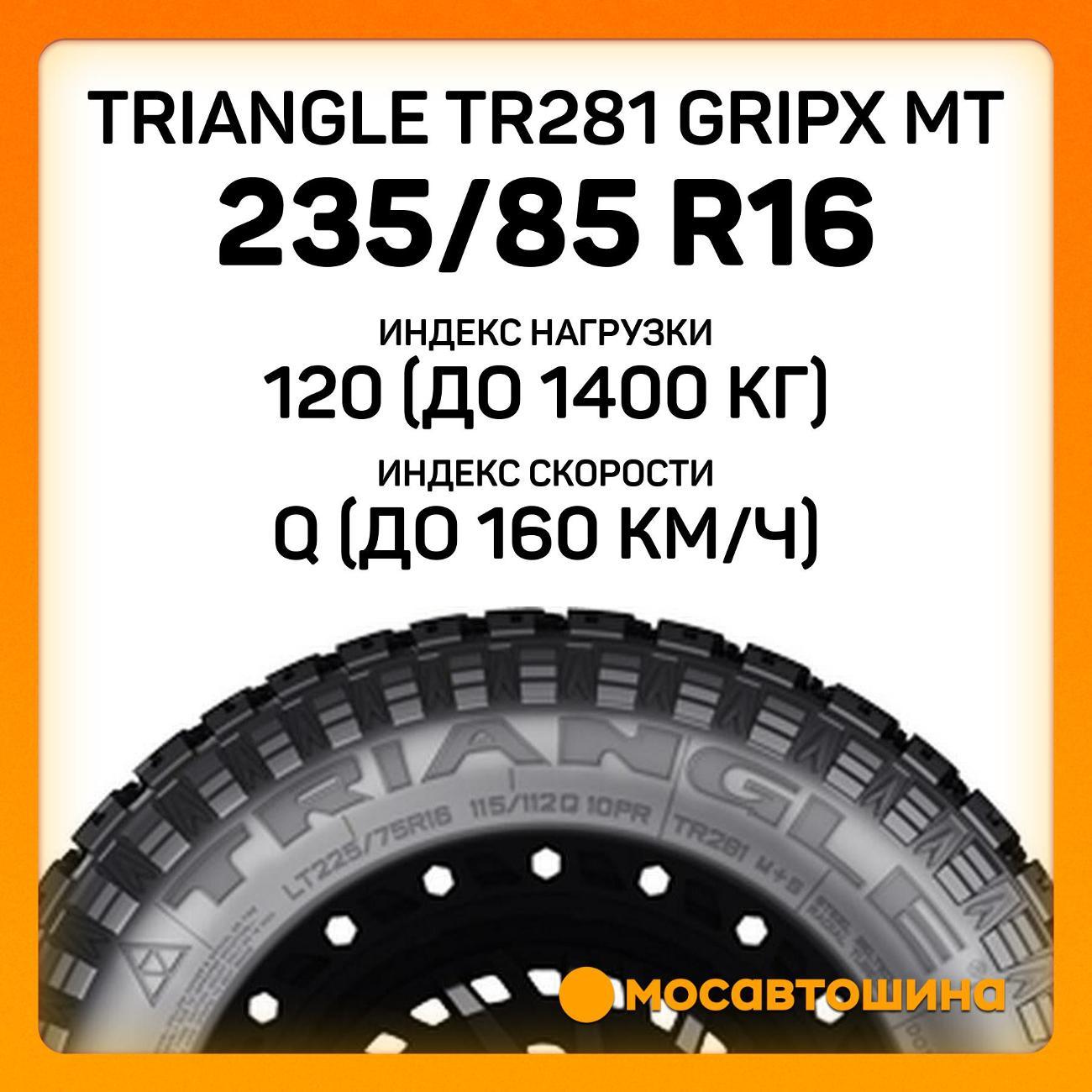 Шина автомобильная TRIANGLE TR281 GripX MT