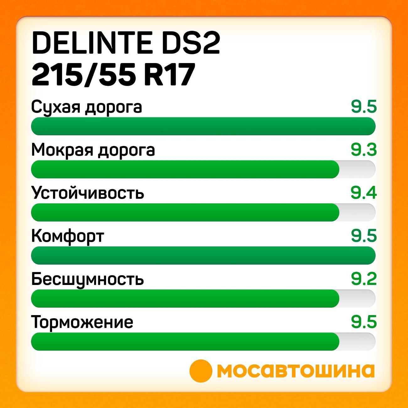 Шина автомобильная Delinte DS2 215/55 R17 98W XL