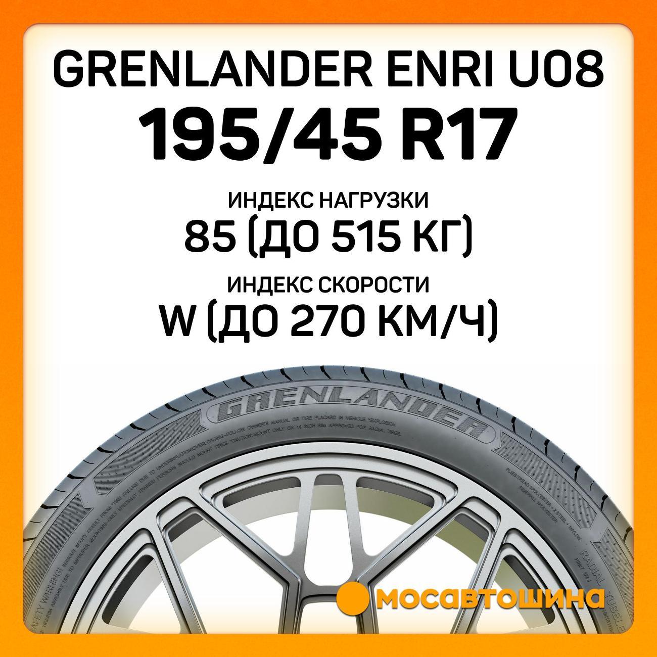 Шина автомобильная Grenlander Enri U08 195/45 R17 85W XL