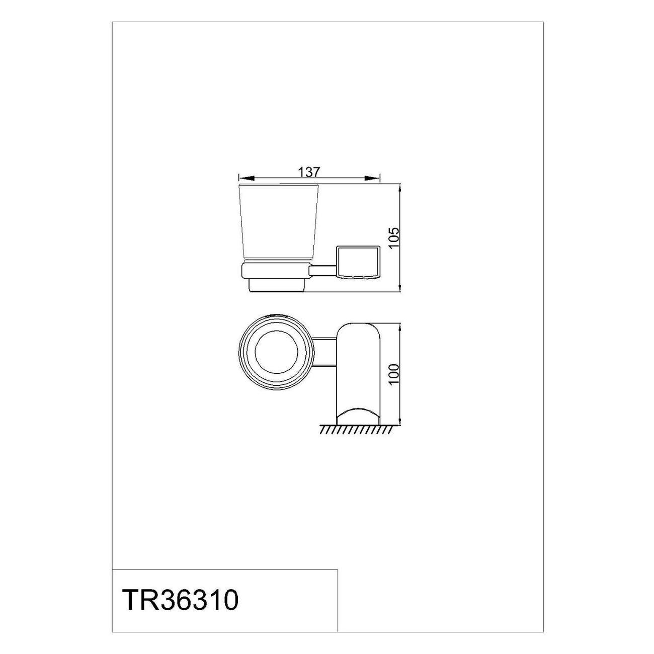 Стакан для зубных щеток Rush TR36310