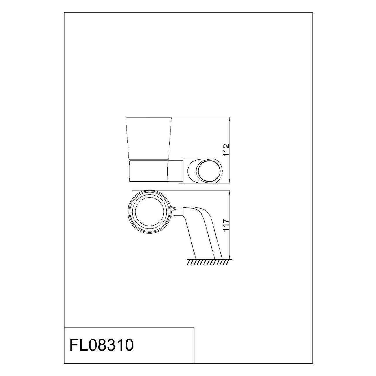 Стакан для зубных щеток Rush FL08310