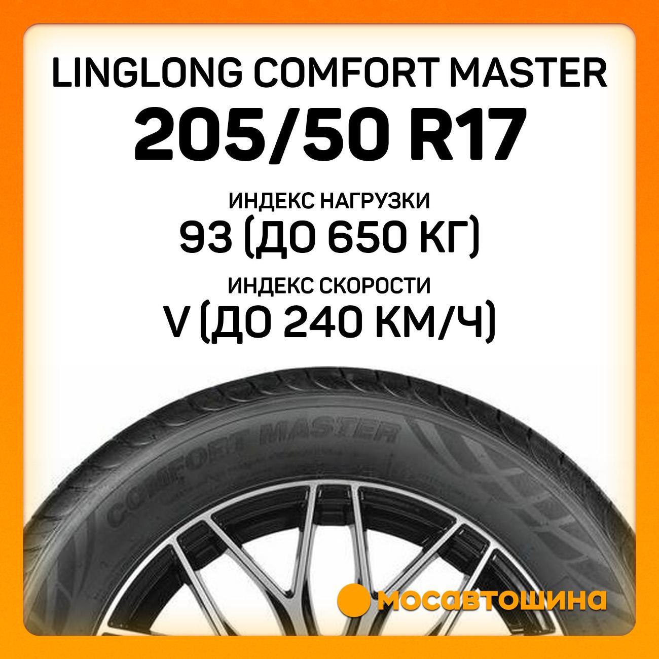 Шина автомобильная LingLong Comfort Master 205/50 R17 93V XL