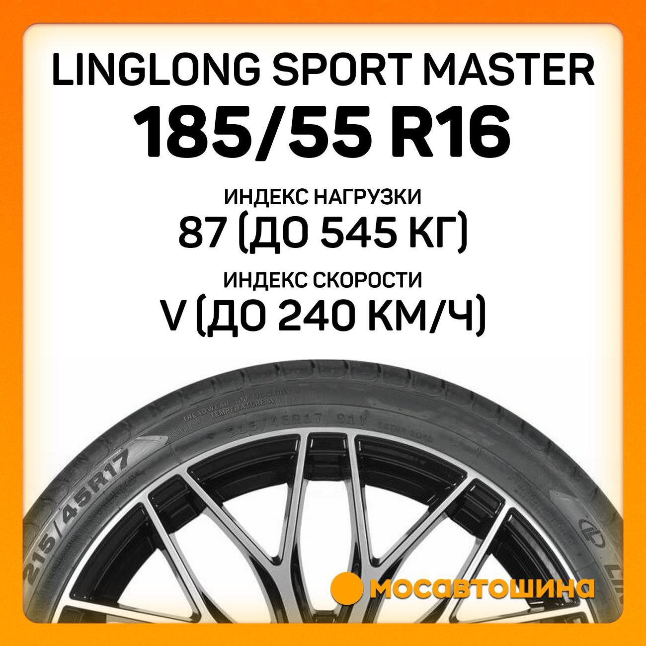 Шина автомобильная LingLong Sport Master 185/55 R16 87V XL
