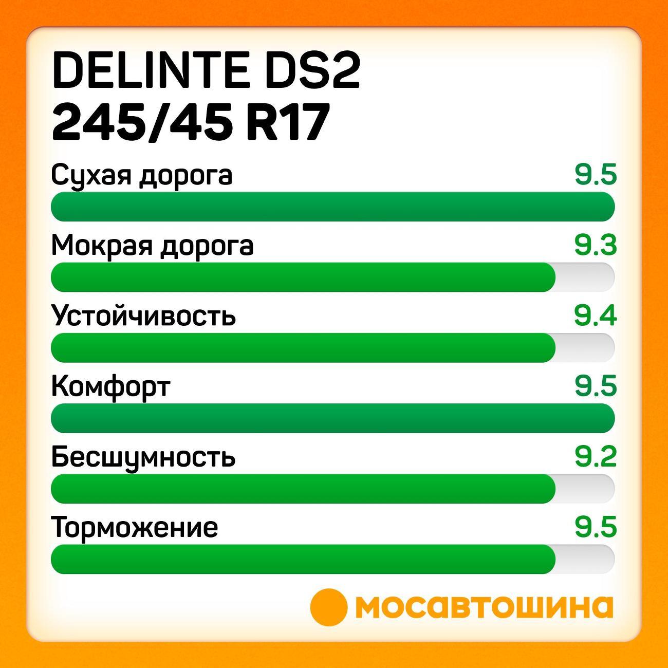 Шина автомобильная Delinte DS2 245/45 R17 99W XL