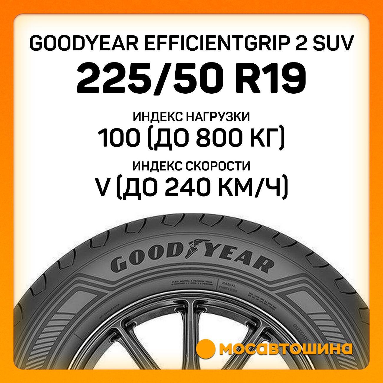 Шина автомобильная Goodyear EfficientGrip 2 SUV 225/50 R19 100V XL