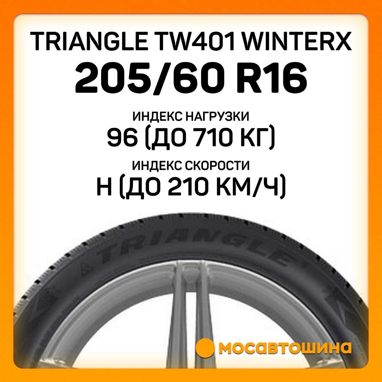 Шина автомобильная TRIANGLE TW401 WinterX 205/60 R16 96H XL