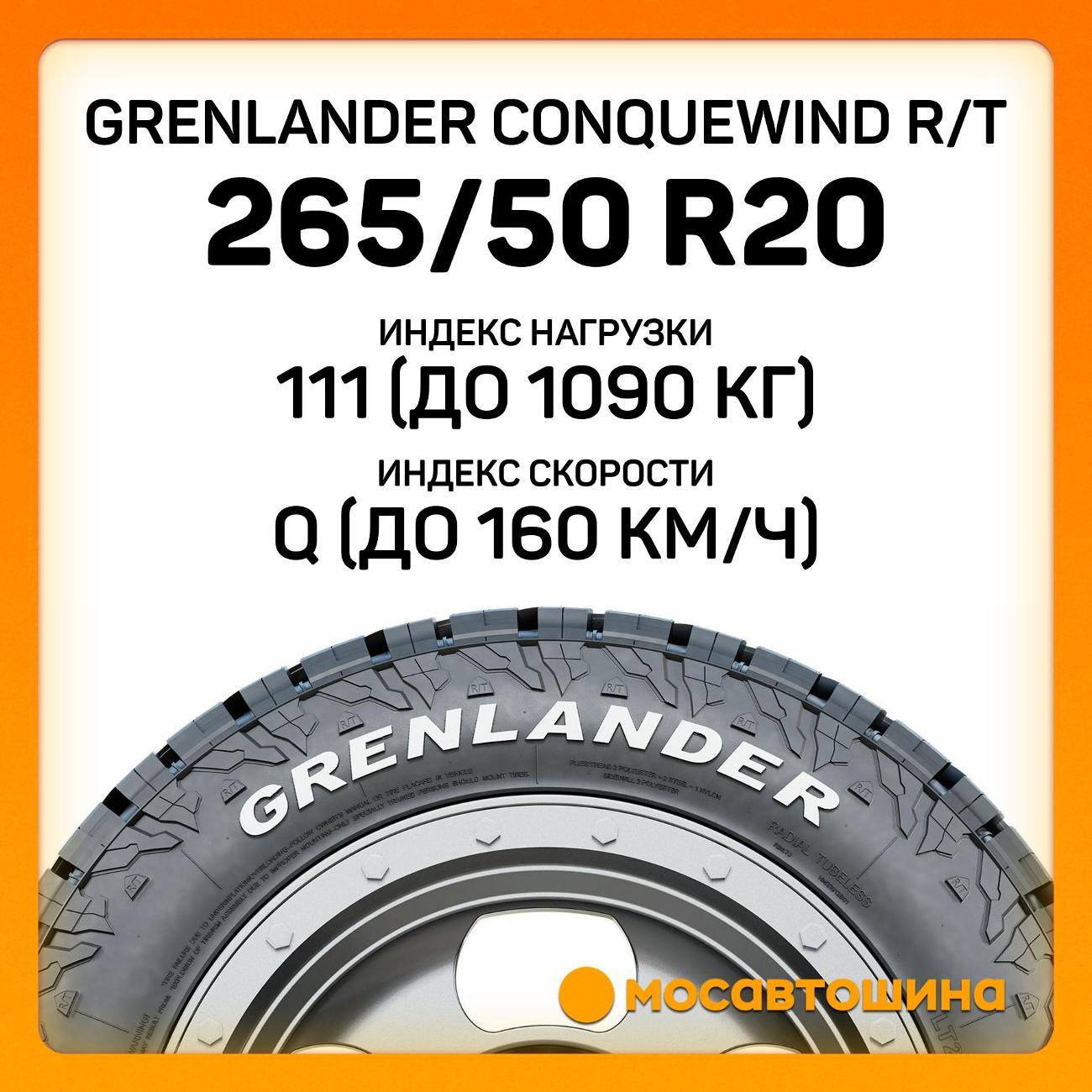 Шина автомобильная Grenlander Conquewind R/T 265/50 R20 111Q