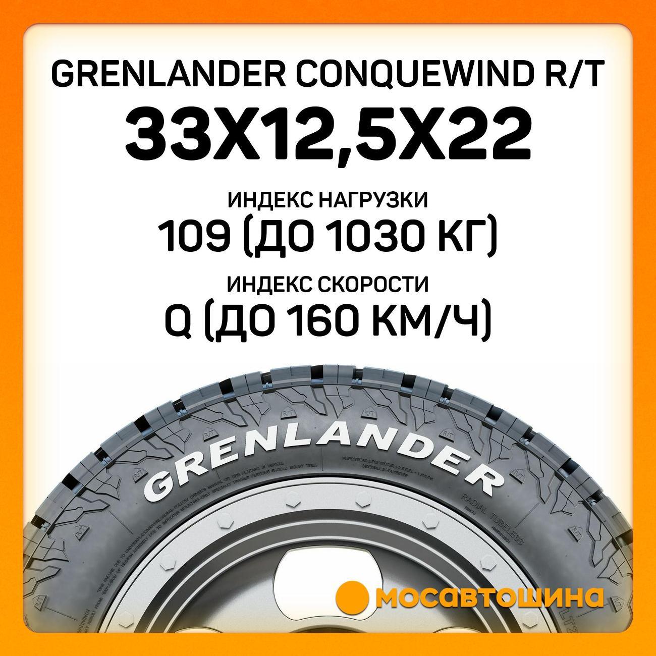 Шина автомобильная Grenlander Conquewind R/T 33x12,5x22 109Q