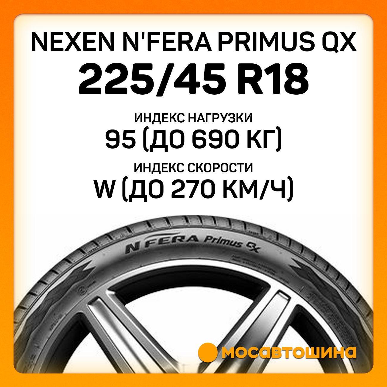Шина автомобильная Nexen N'Fera Primus QX 225/45 R18 95W XL
