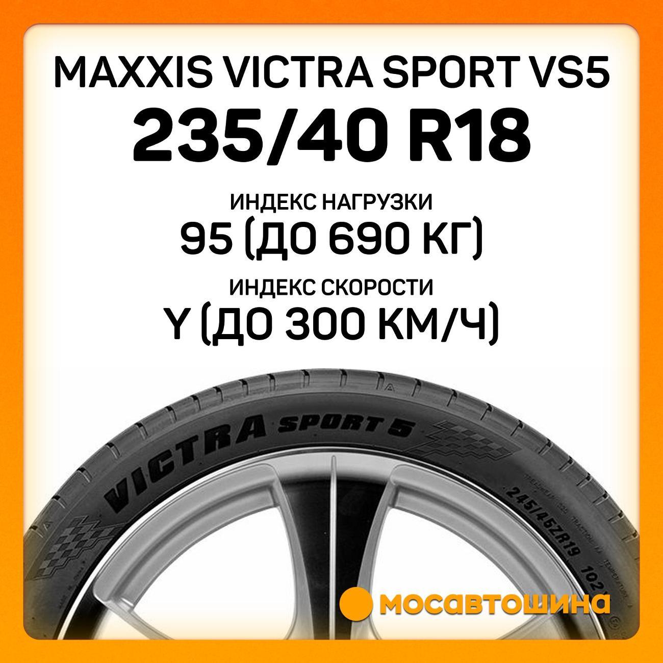 Шина автомобильная Maxxis Victra Sport VS5 235/40 R18 95Y XL
