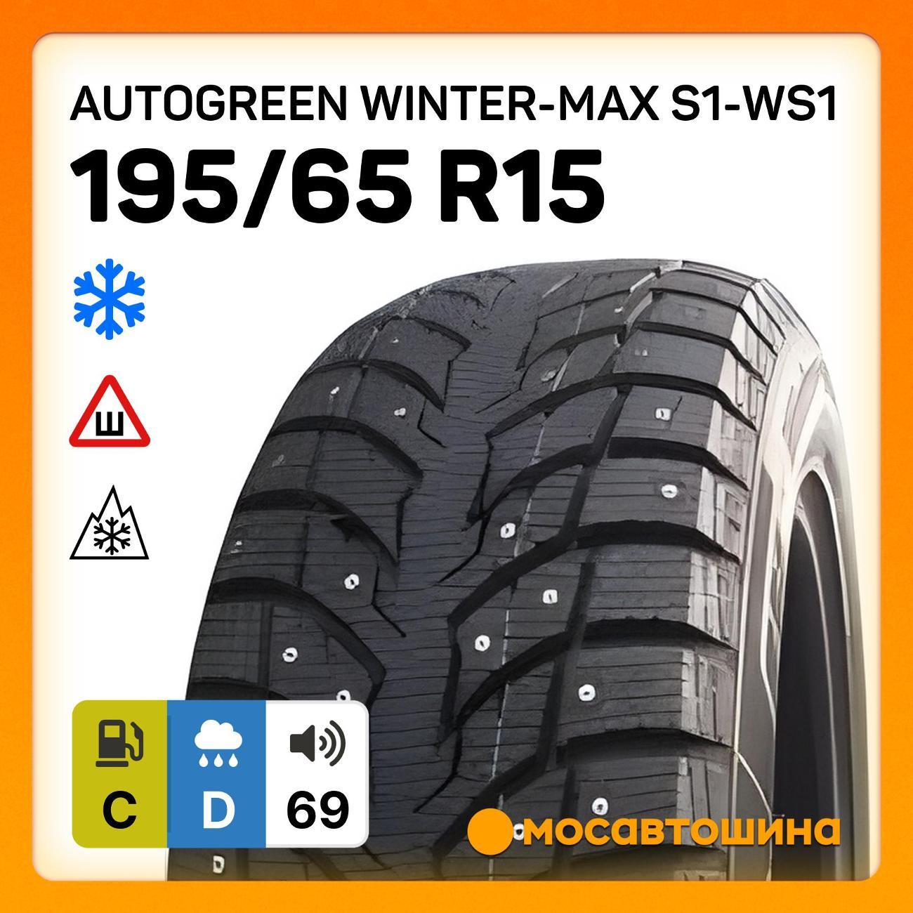 Шина автомобильная Autogreen Winter-Max S1-WS1 195/65 R15 95T XL