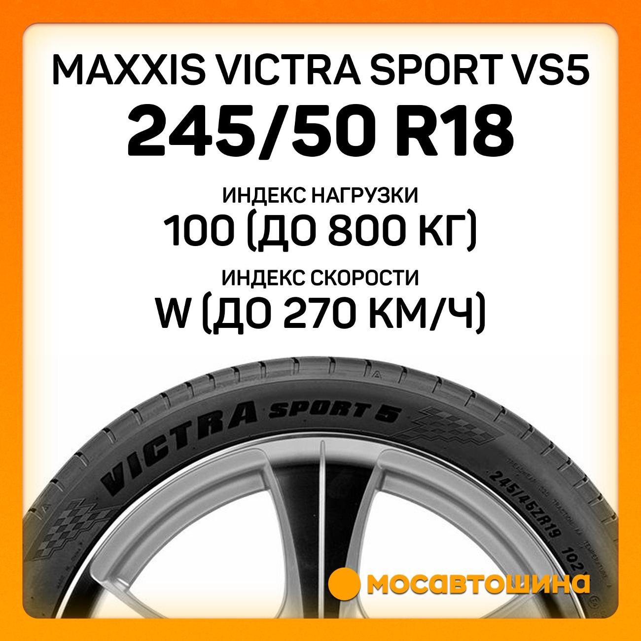 Шина автомобильная Maxxis Victra Sport VS5 245/50 R18 100W