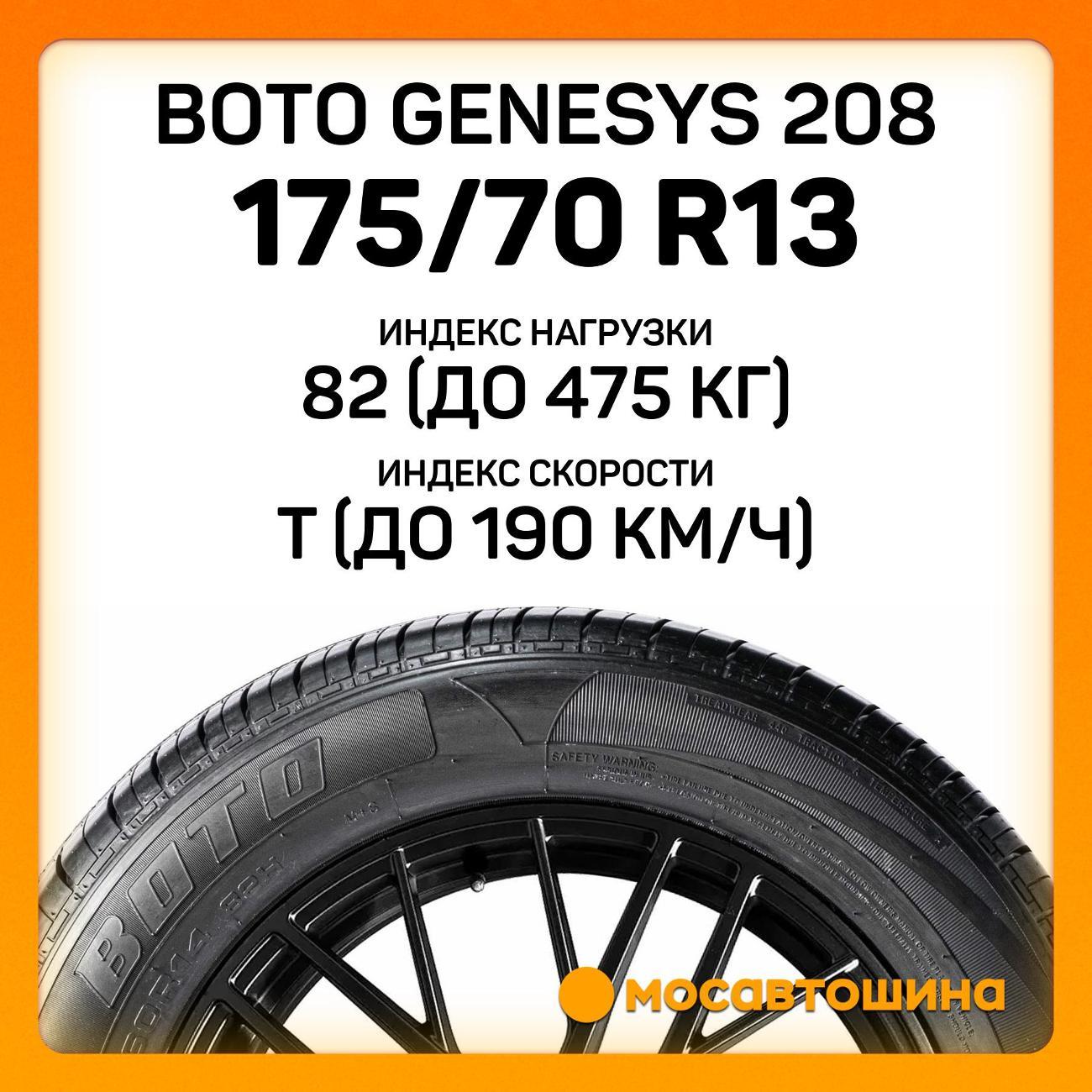 Шина автомобильная Boto Genesys 208 175/70 R13 82T