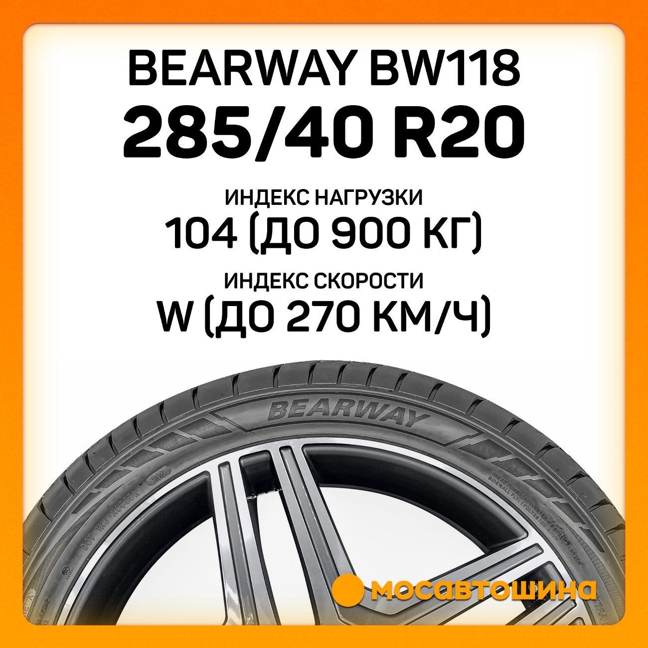 Шина автомобильная Bearway BW118 285/40 ZR20 104W