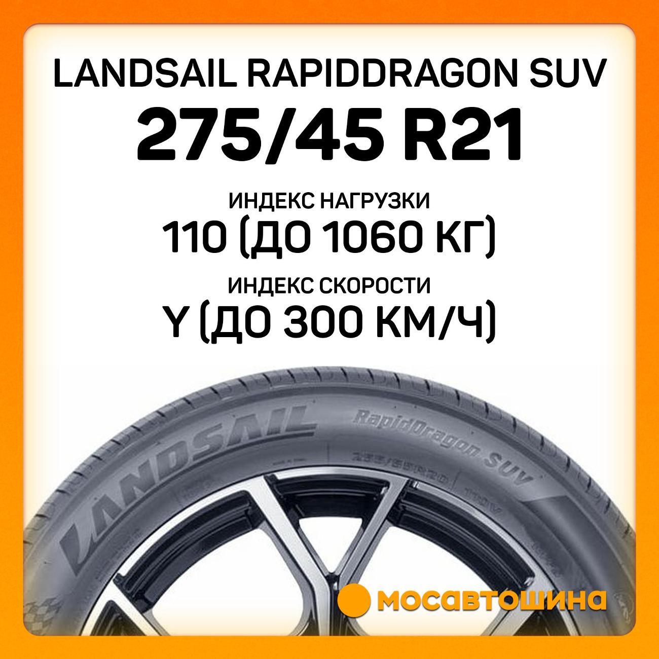 Шина автомобильная Landsail RapidDragon SUV 275/45 R21 110Y XL