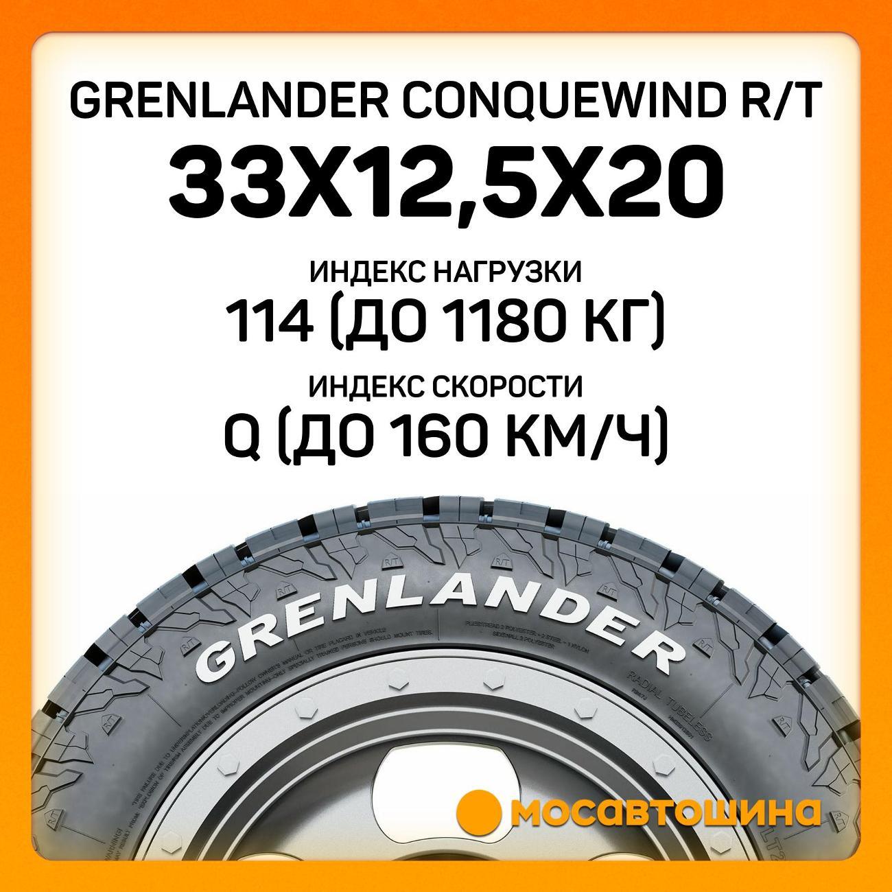 Шина автомобильная Grenlander Conquewind R/T 33x12,5x20 114Q