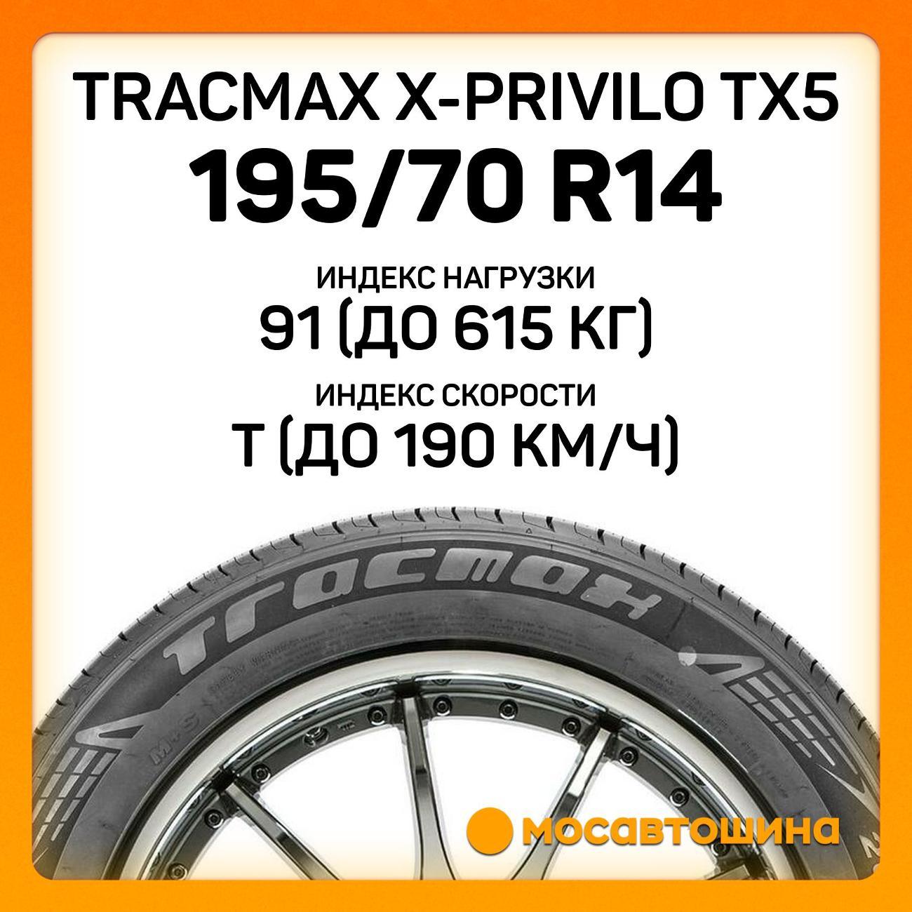 Шина автомобильная Tracmax X-Privilo TX5 195/70 R14 91T