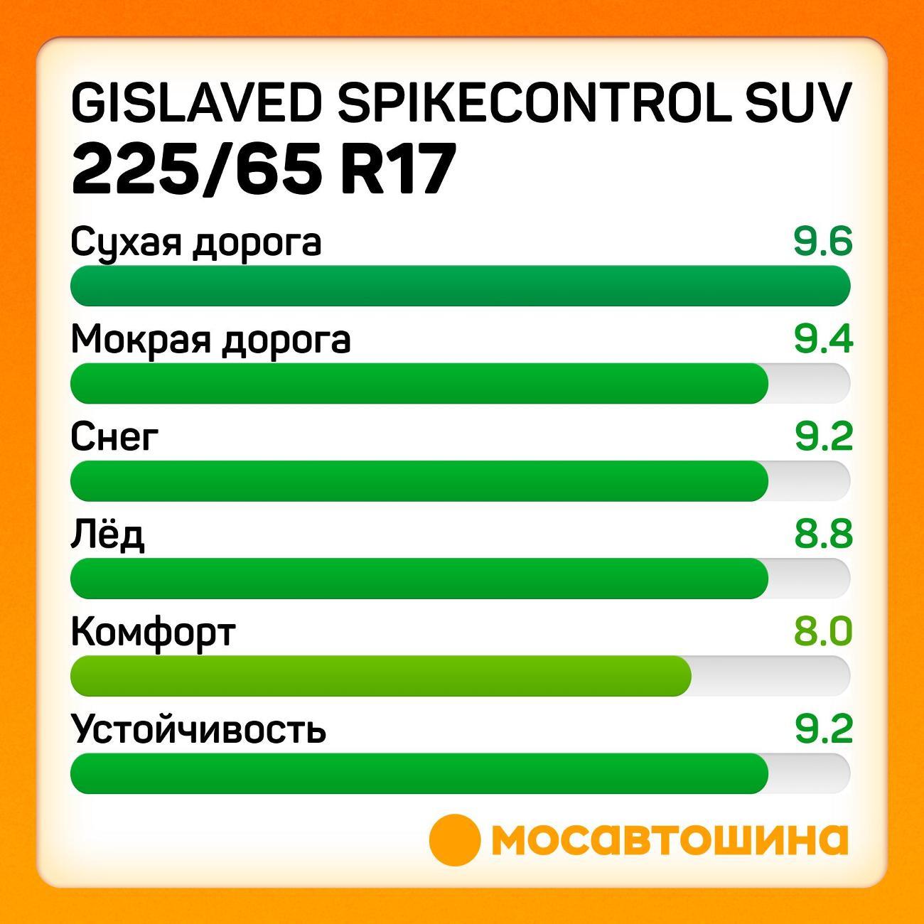 Шина автомобильная Gislaved SpikeControl SUV 225/65 R17 106T XL