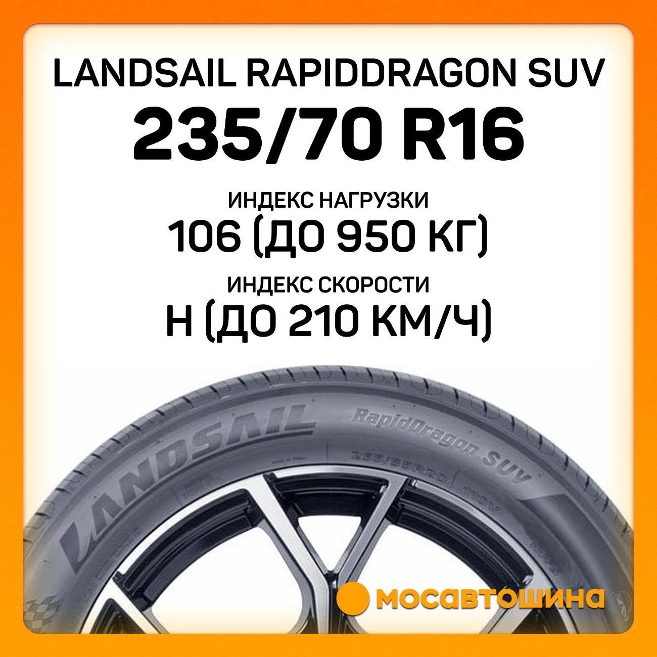 Шина автомобильная Landsail RapidDragon SUV 235/70 R16 106H