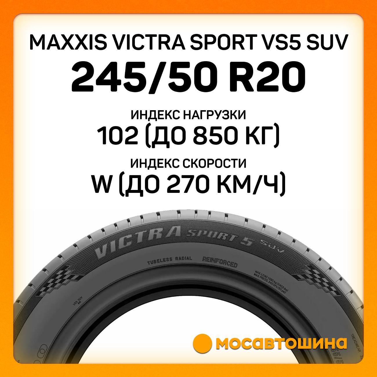Шина автомобильная Maxxis Victra Sport VS5 SUV 245/50 R20 102W