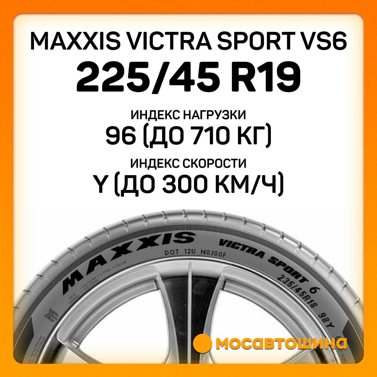 Шина автомобильная Maxxis Victra Sport VS6 225/45 R19 96Y