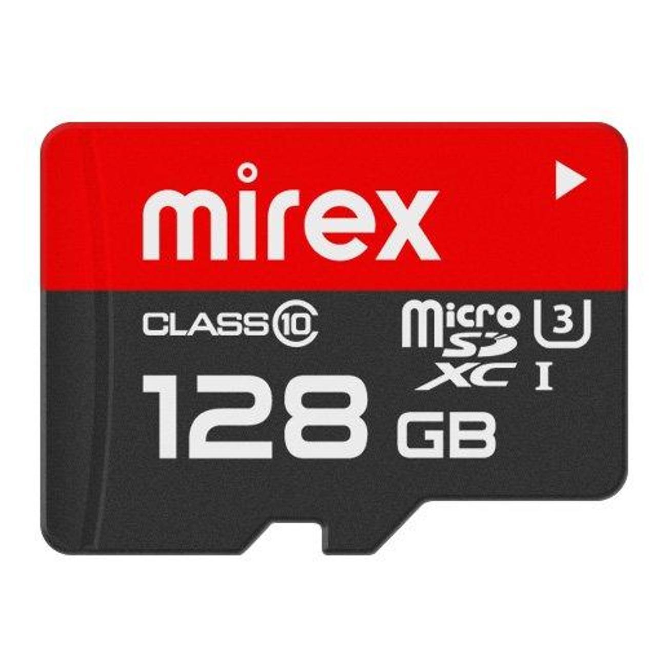 Карта памяти SD Micro MIREX microSDХC 128GB (UHS-I, U3, class 10)