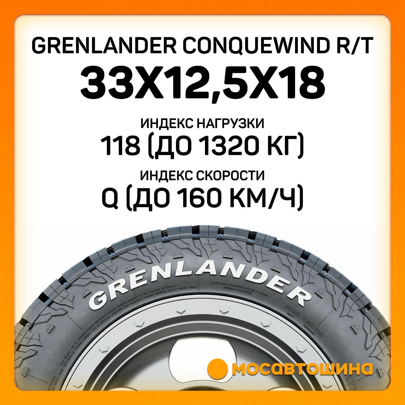Шина автомобильная Grenlander Conquewind R/T 33x12,5x18 118Q