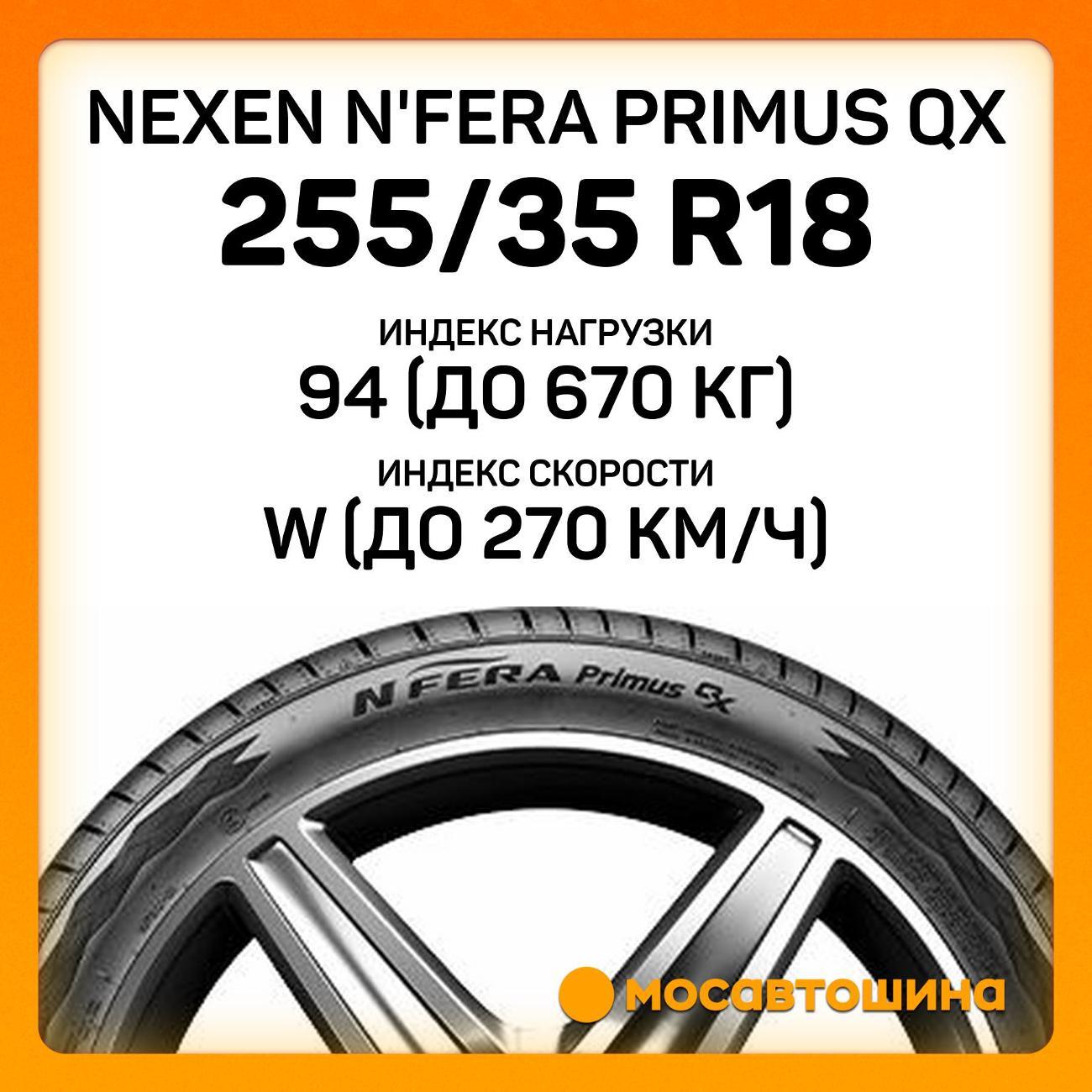 Шина автомобильная Nexen N'Fera Primus QX 255/35 R18 94W XL