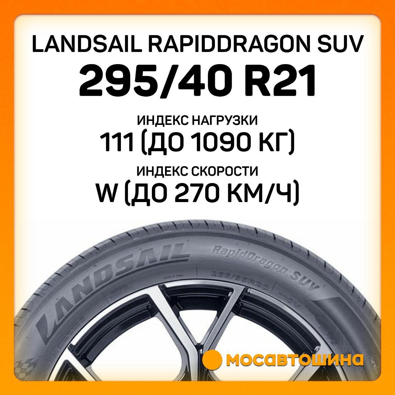Шина автомобильная Landsail RapidDragon SUV 295/40 R21 111W XL