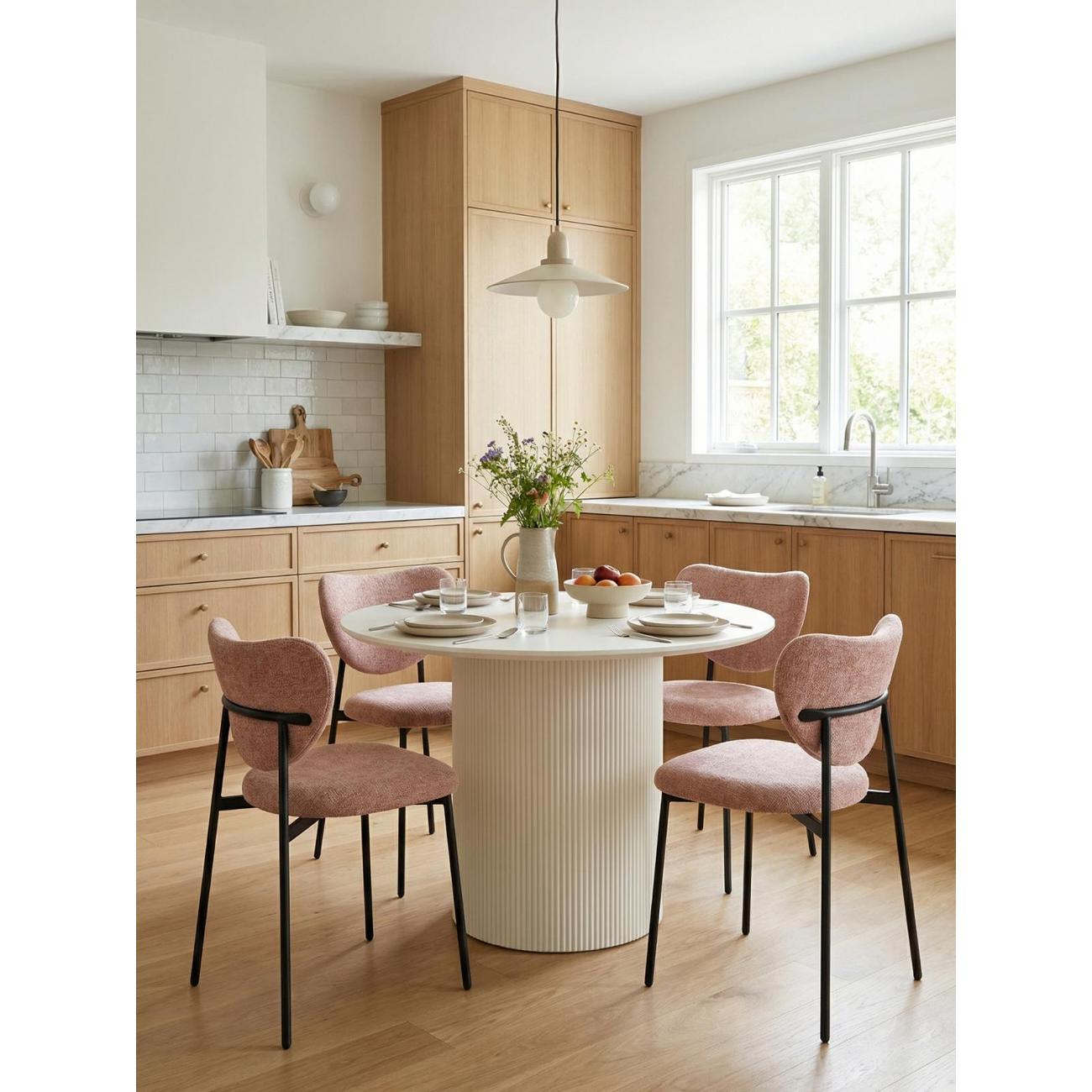 Стул обеденный Stool Group Rina шенилл пыльно-розовый