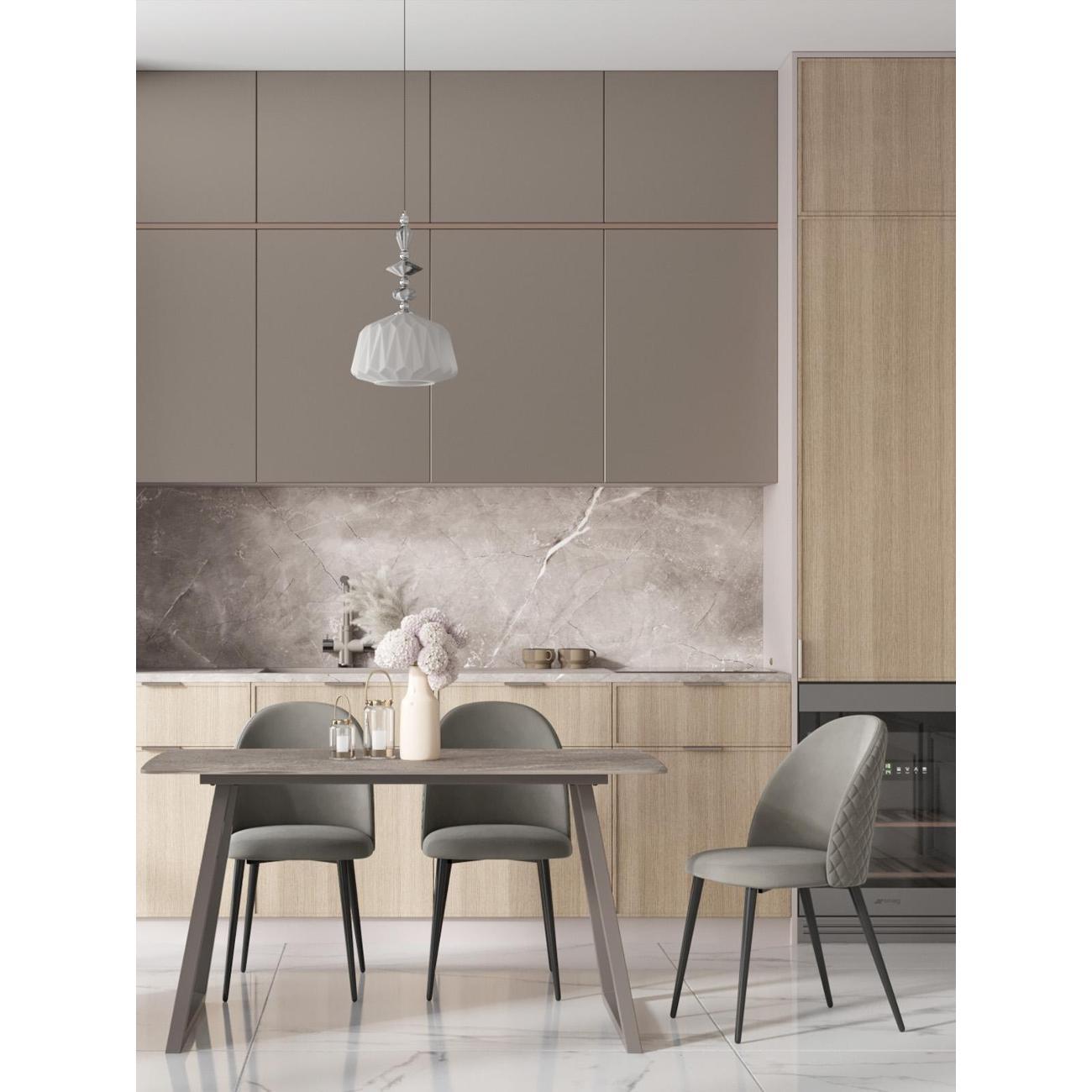 Стул обеденный Stool Group для кухни Lilly, велюр антрацитовый (комплект 4 с