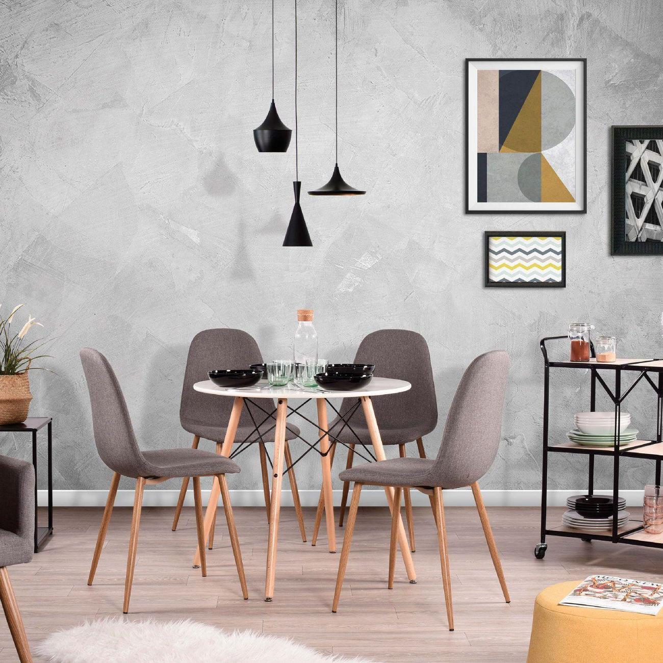 Стул обеденный Stool Group для кухни Валенсия SN, рогожка, темно-серый (комп