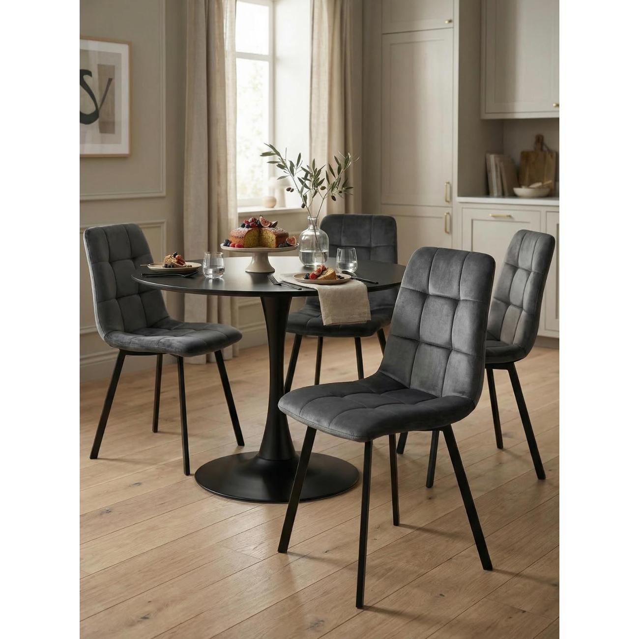 Стул обеденный Stool Group для кухни Chilly Чили, велюр антрацитовый (компле